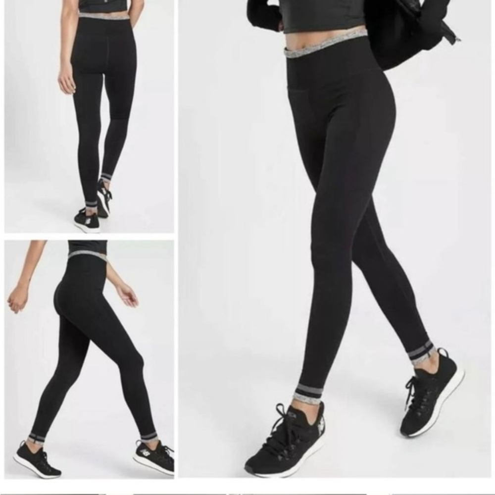 Athleta‎ Andes High Rise Seamless Tight Black Small